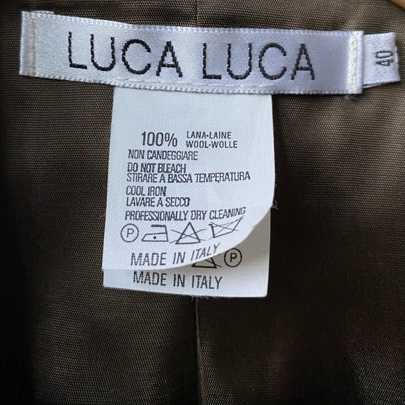 Vintage  EUC LUCA LUCA Chocolate Brown Blazer Size 40 Small - Picture 6 of 6